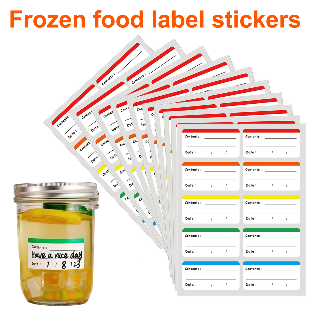 Meal Prep Frozen - 100Pcs Freezer Labels Easy Peel Off