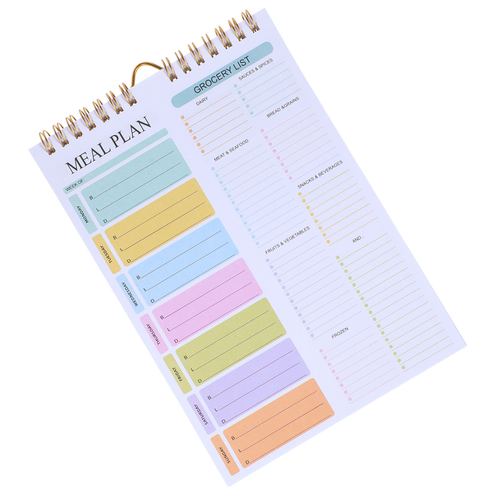 Meal Prep Menu - Weekly Meal Planner Notebook Spiral Bound