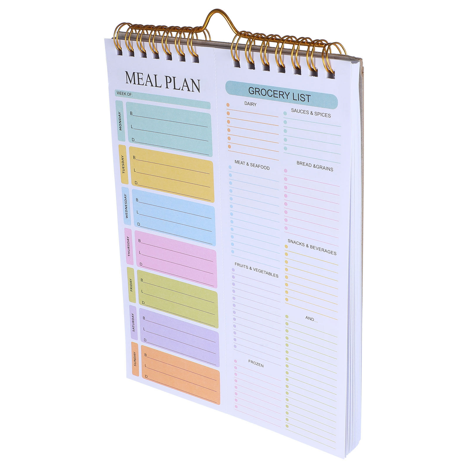 Meal Prep Menu - Weekly Meal Planner Notebook Spiral Bound