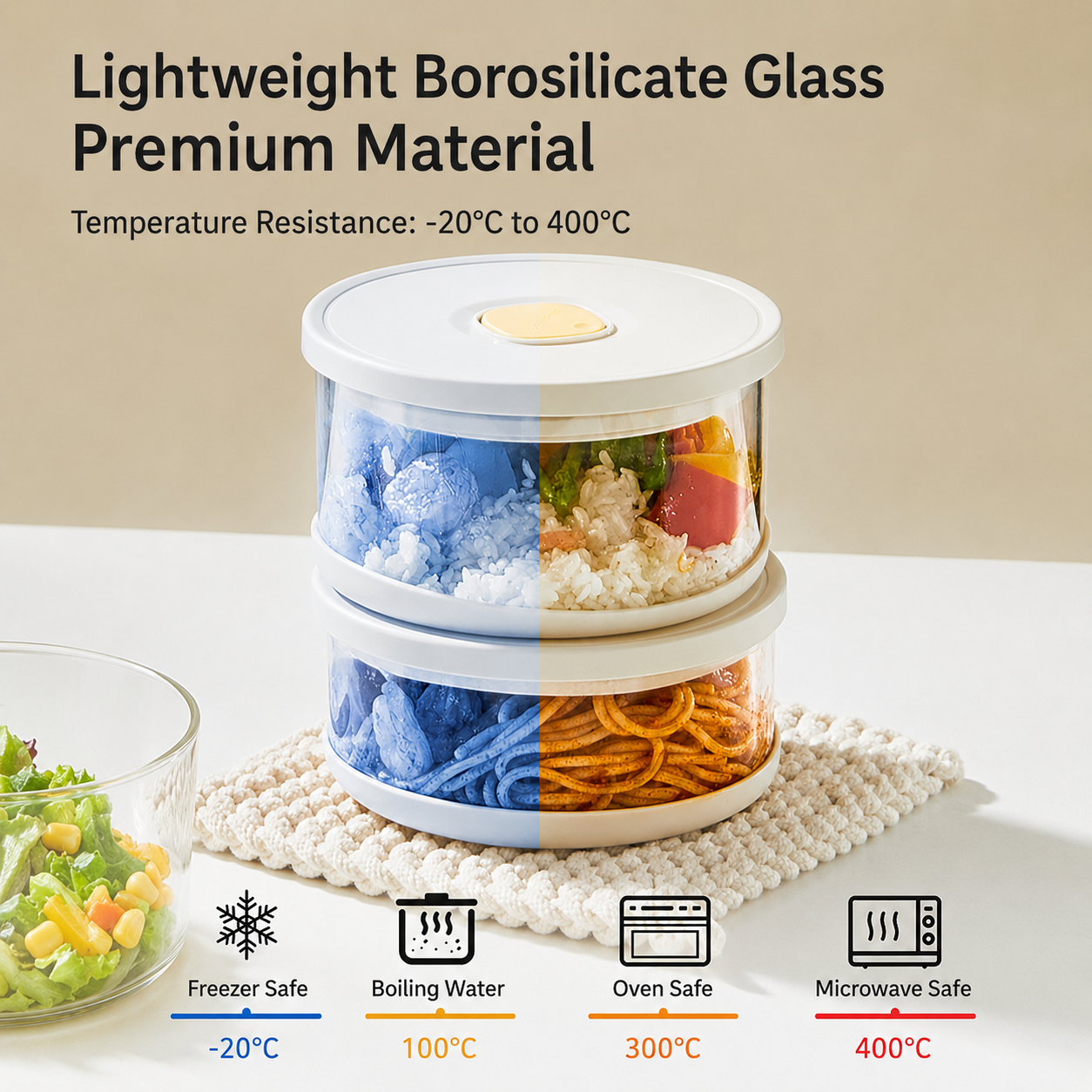 Glass Food Storage Container A - Meal Prep Frozen recensie en prijs