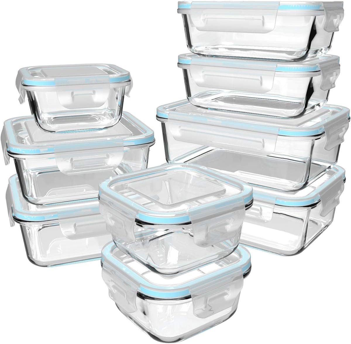 18-Piece Glass Food Storage Co - Meal Prep Glass Containers With Lids recensie en prijs