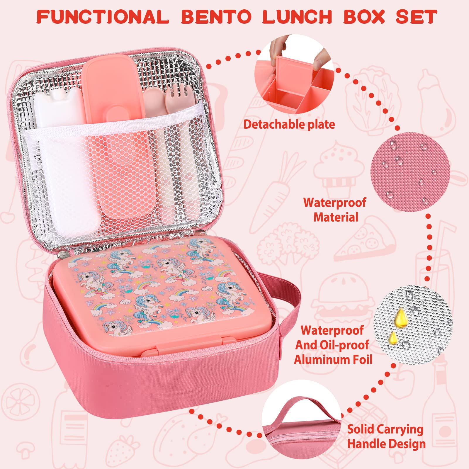 Bento Lunch Box for Kids With  - Meal Prep Lunch Boxes recensie en prijs