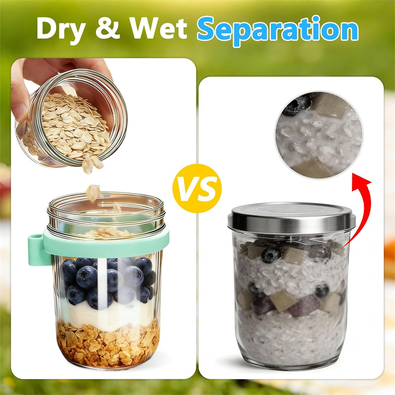 Overnight Oats Containers with - Meal Prep Oatmeal Jars recensie en prijs