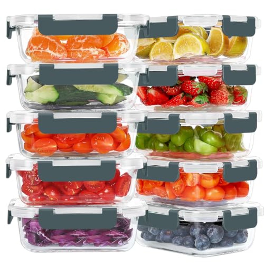 10 Packs 22 oz Glass Meal Prep - Meal Prep Glass Containers With Lids recensie en prijs