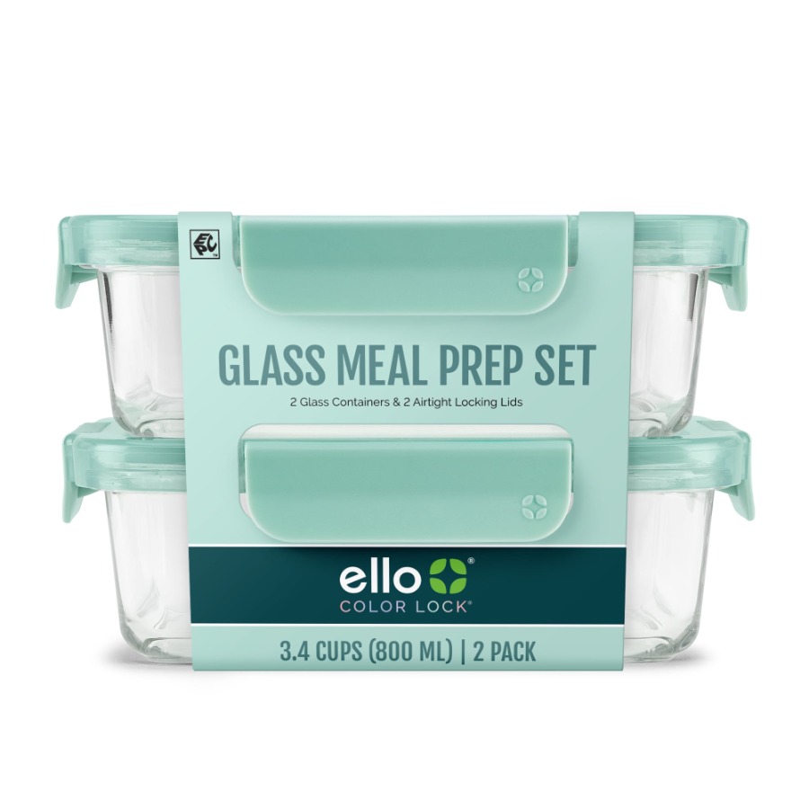 Color Lock 3.4 Cup 2 Pack Glas - Meal Prep Glass Containers With Lids recensie en prijs