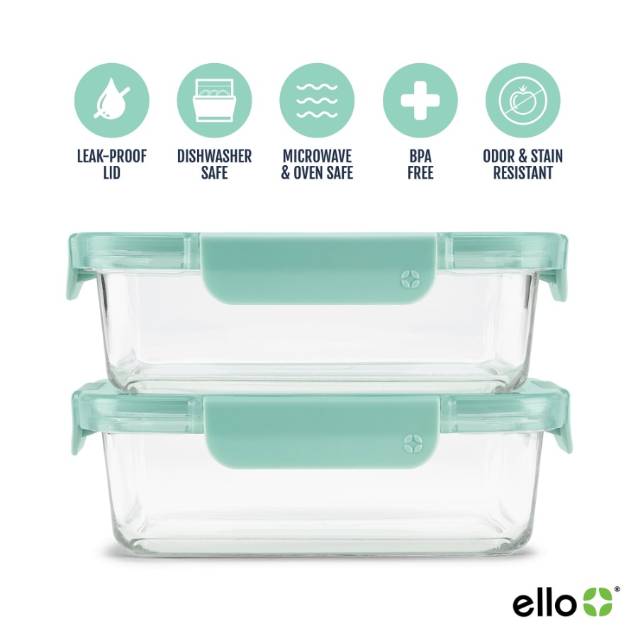Color Lock 3.4 Cup 2 Pack Glas - Meal Prep Glass Containers With Lids recensie en prijs