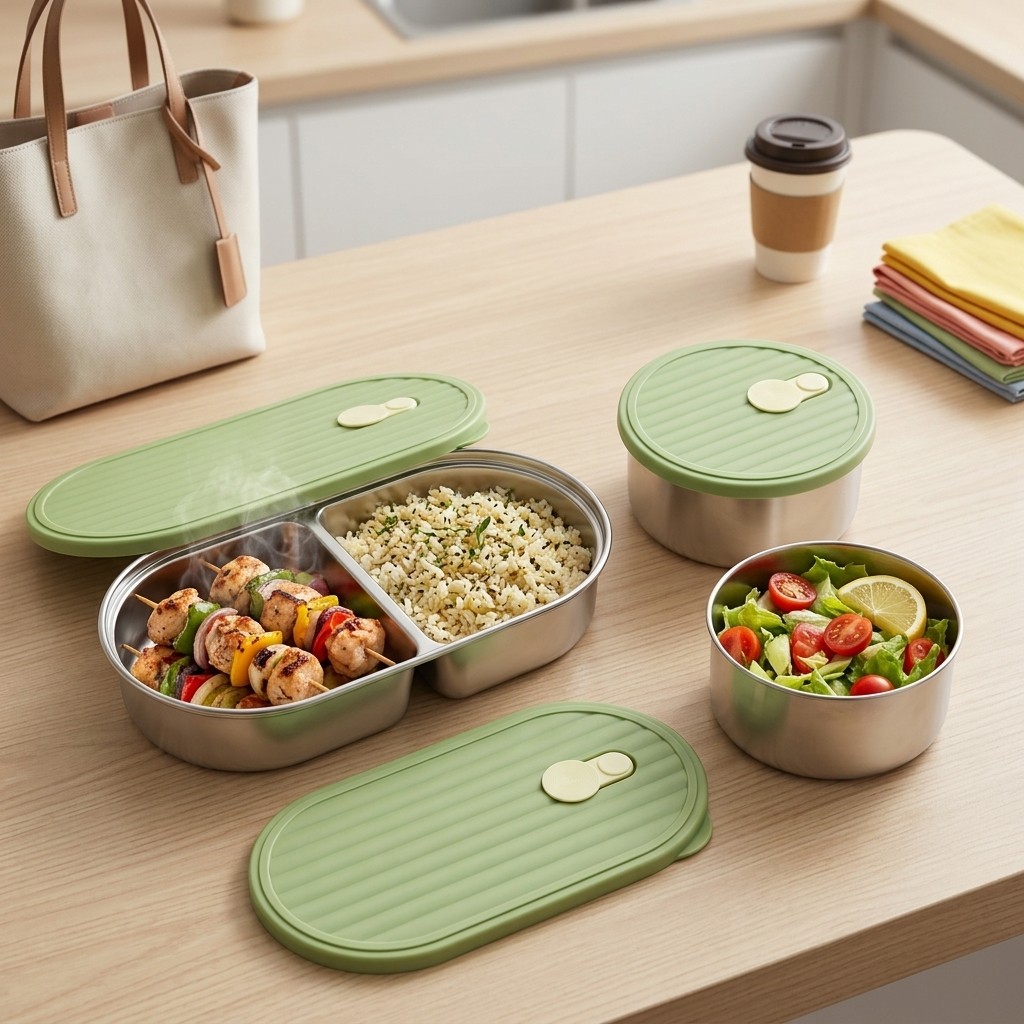 Microwavable 304 Stainless Ste - Meal Prep Lunch Boxes recensie en prijs