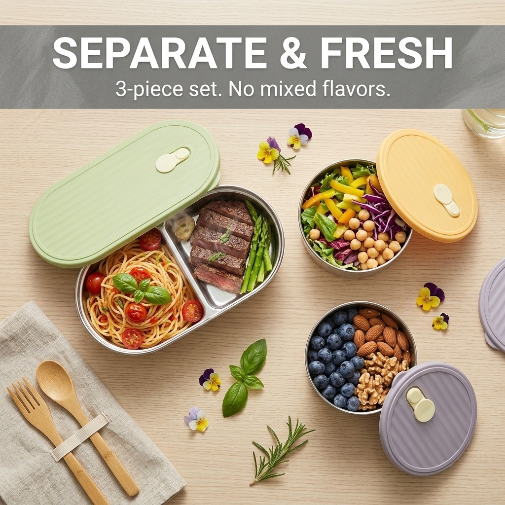 Microwavable 304 Stainless Ste - Meal Prep Lunch Boxes recensie en prijs