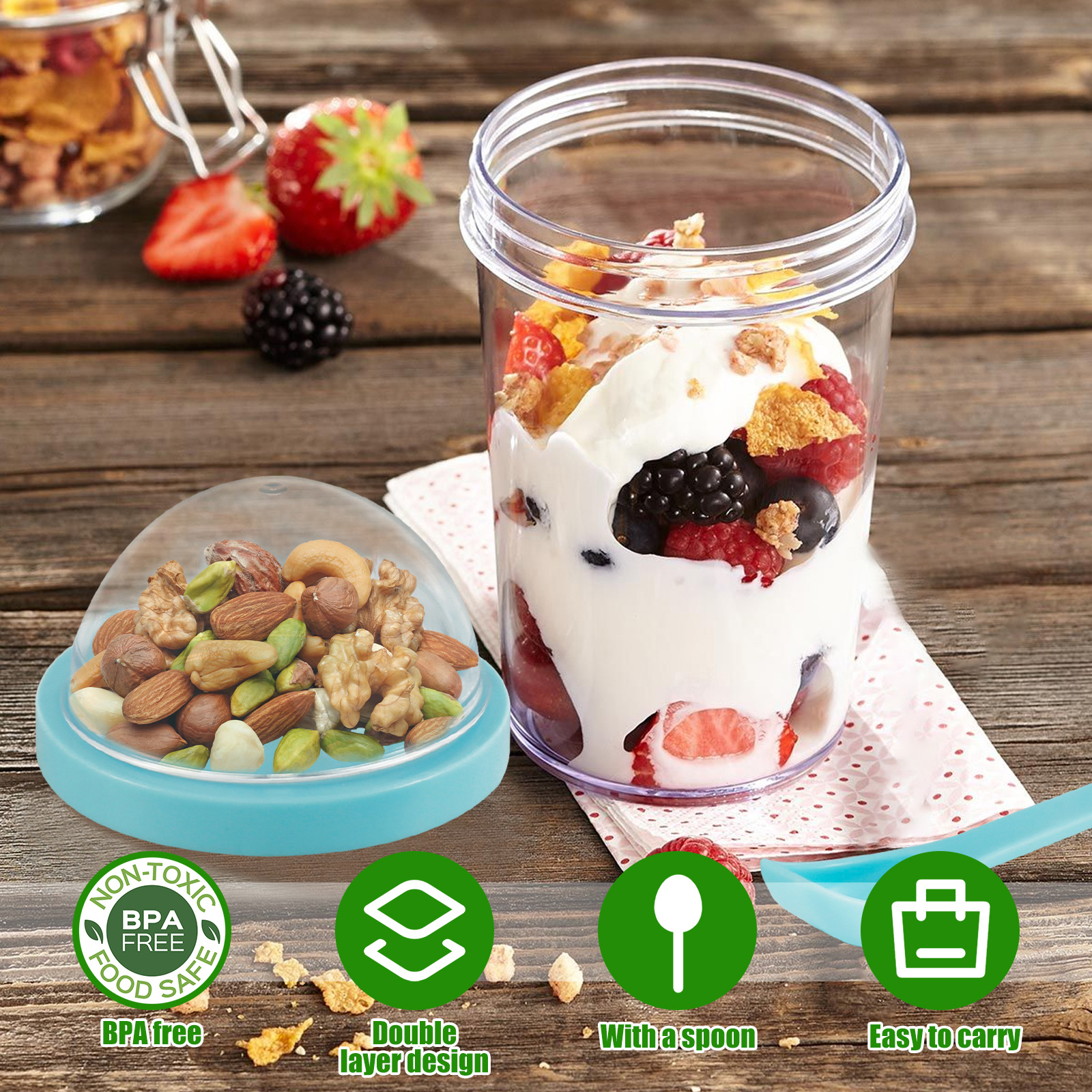 Yogurt Oatmeal Container Overn - Meal Prep Oatmeal Jars recensie en prijs