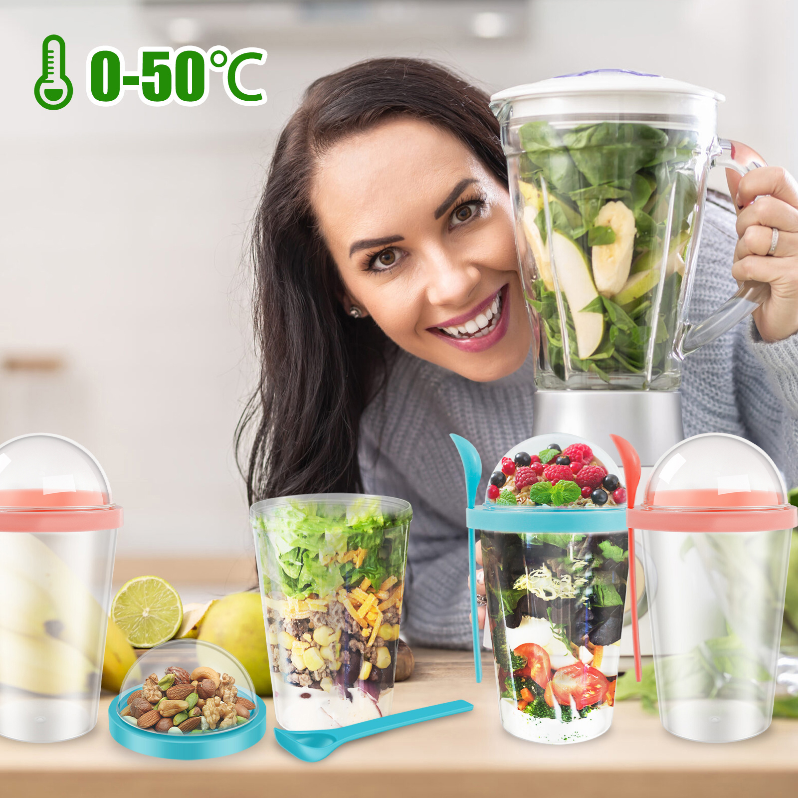 Yogurt Oatmeal Container Overn - Meal Prep Oatmeal Jars recensie en prijs