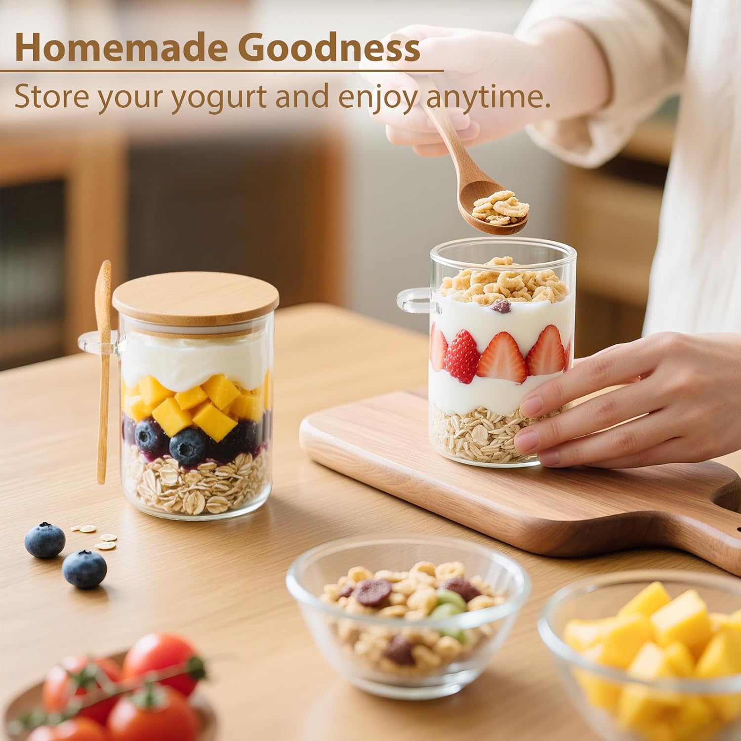 6 Pack Overnight Oats Containe - Meal Prep Glass Containers With Lids recensie en prijs