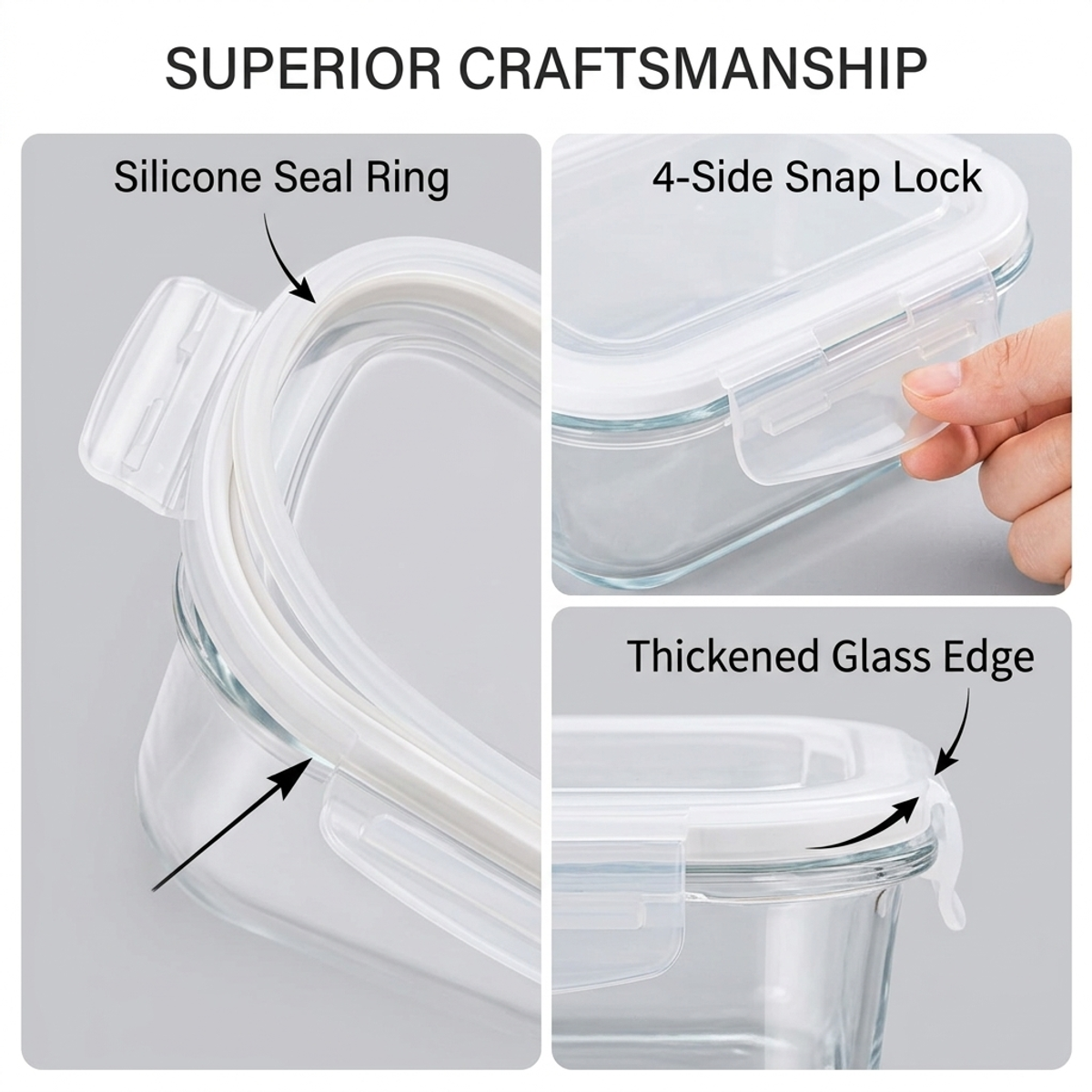 White Glass Food Storage Conta - Meal Prep Glass Containers With Lids recensie en prijs