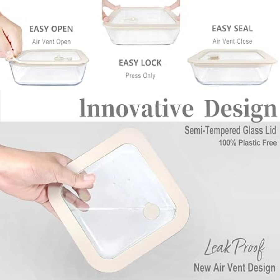 Glass Food Container Set with  - Meal Prep Glass Containers With Lids recensie en prijs
