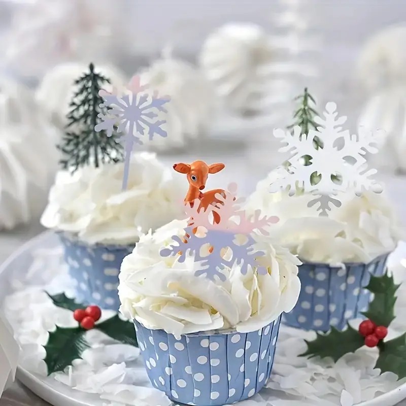 16pcs Snowflake Cupcake Topper - Meal Prep Frozen recensie en prijs