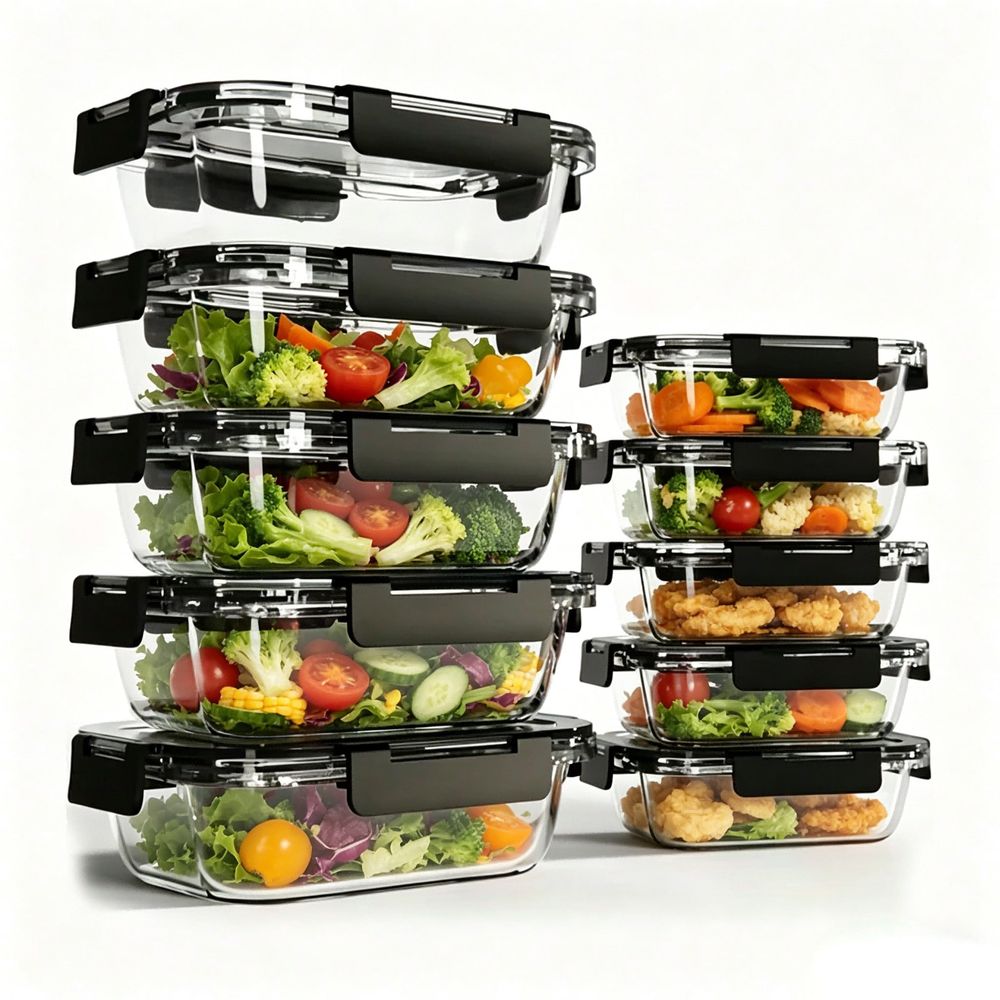 10 Packs Glass Meal Prep Conta - Meal Prep Menu recensie en prijs