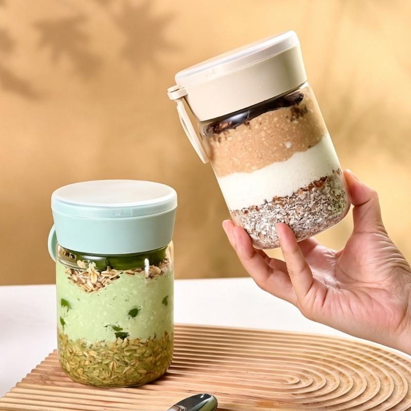 Overnight Oat Container with L - Meal Prep Oatmeal Jars recensie en prijs