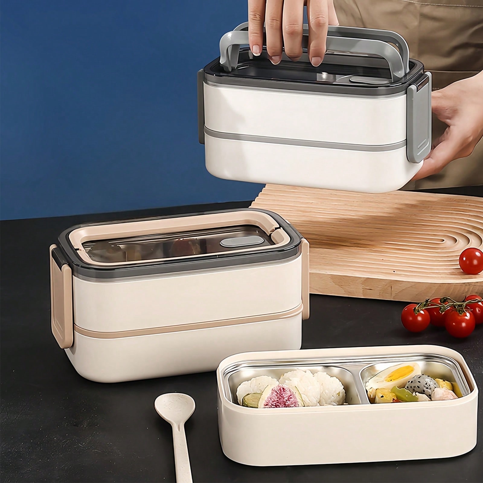 Stainless Steel 2-Layer Lunch  - Meal Prep Lunch Boxes recensie en prijs