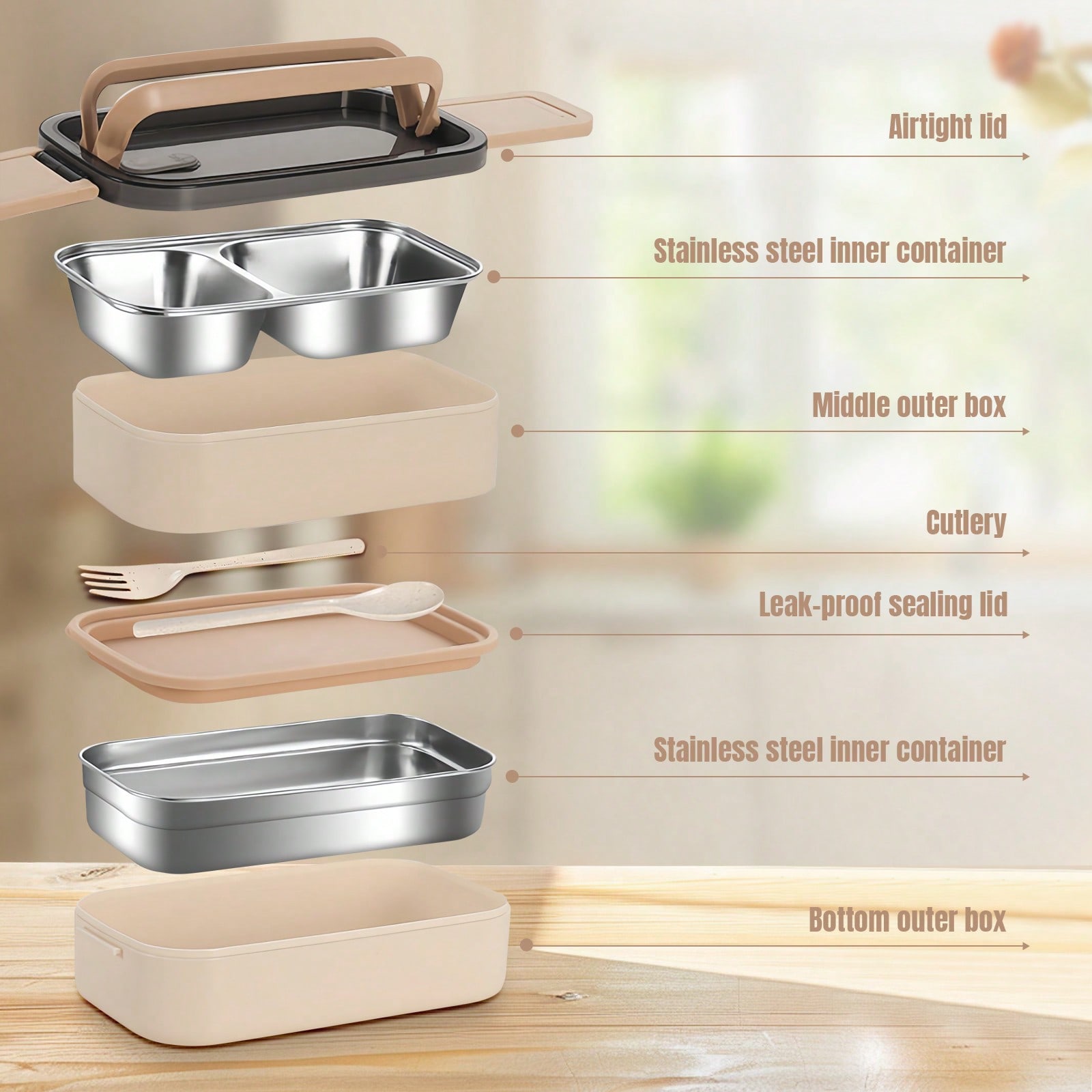 Stainless Steel 2-Layer Lunch  - Meal Prep Lunch Boxes recensie en prijs