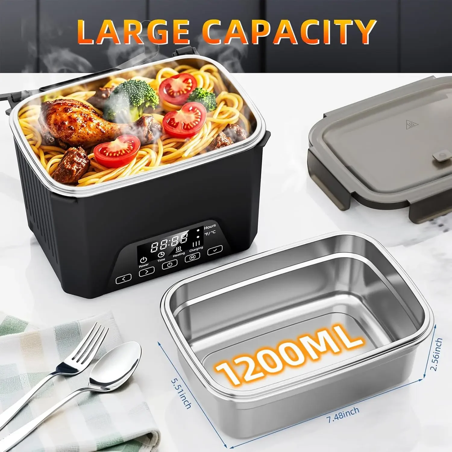 Cordless Electric Lunch Box, 1 - Meal Prep Lunch Boxes recensie en prijs