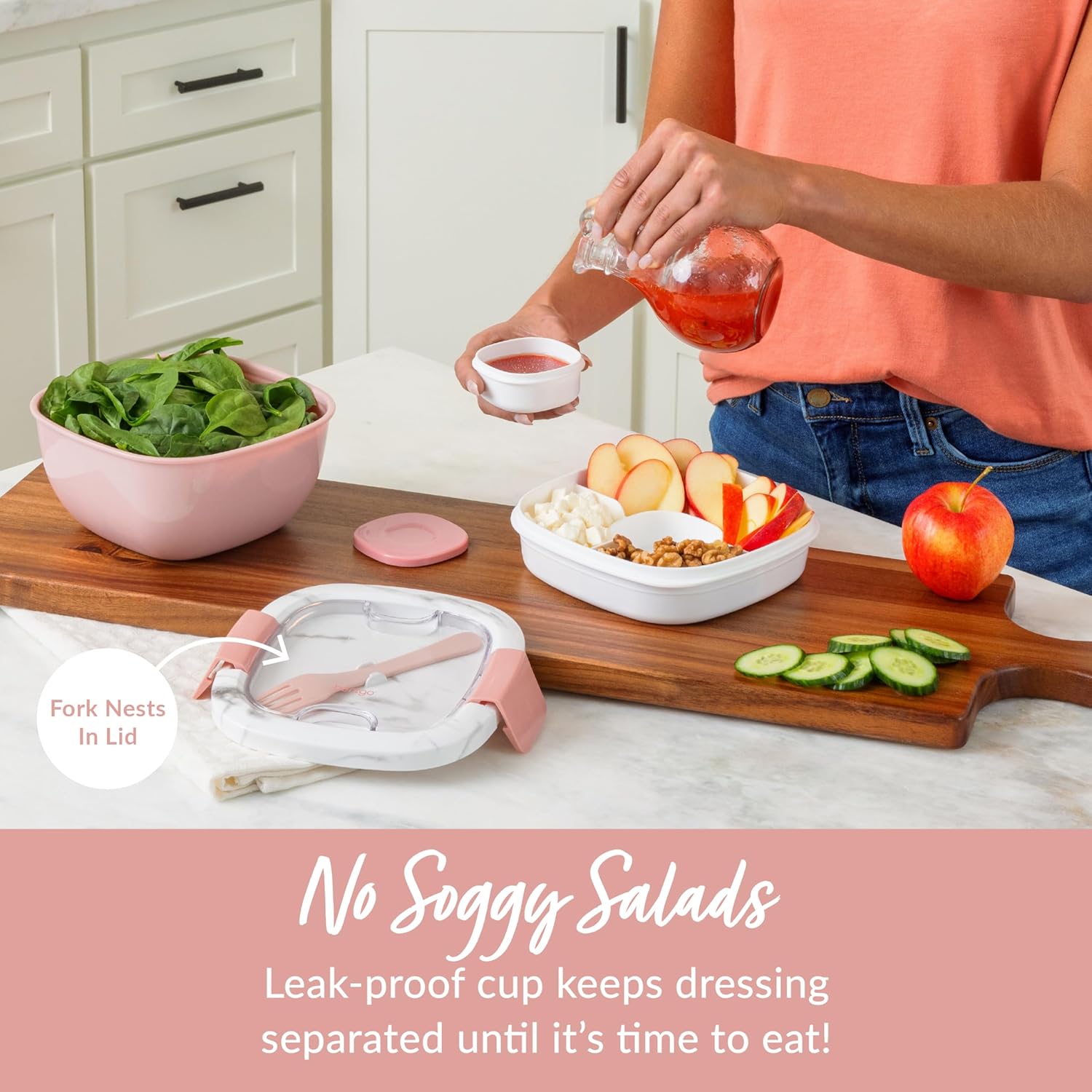 Salad Container - 54 Oz Bowl w - Meal Prep Menu recensie en prijs