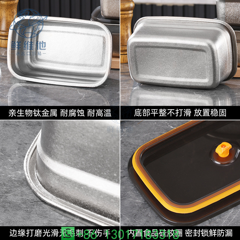 Pure Titanium Rectangular Food - Meal Prep Lunch Boxes recensie en prijs