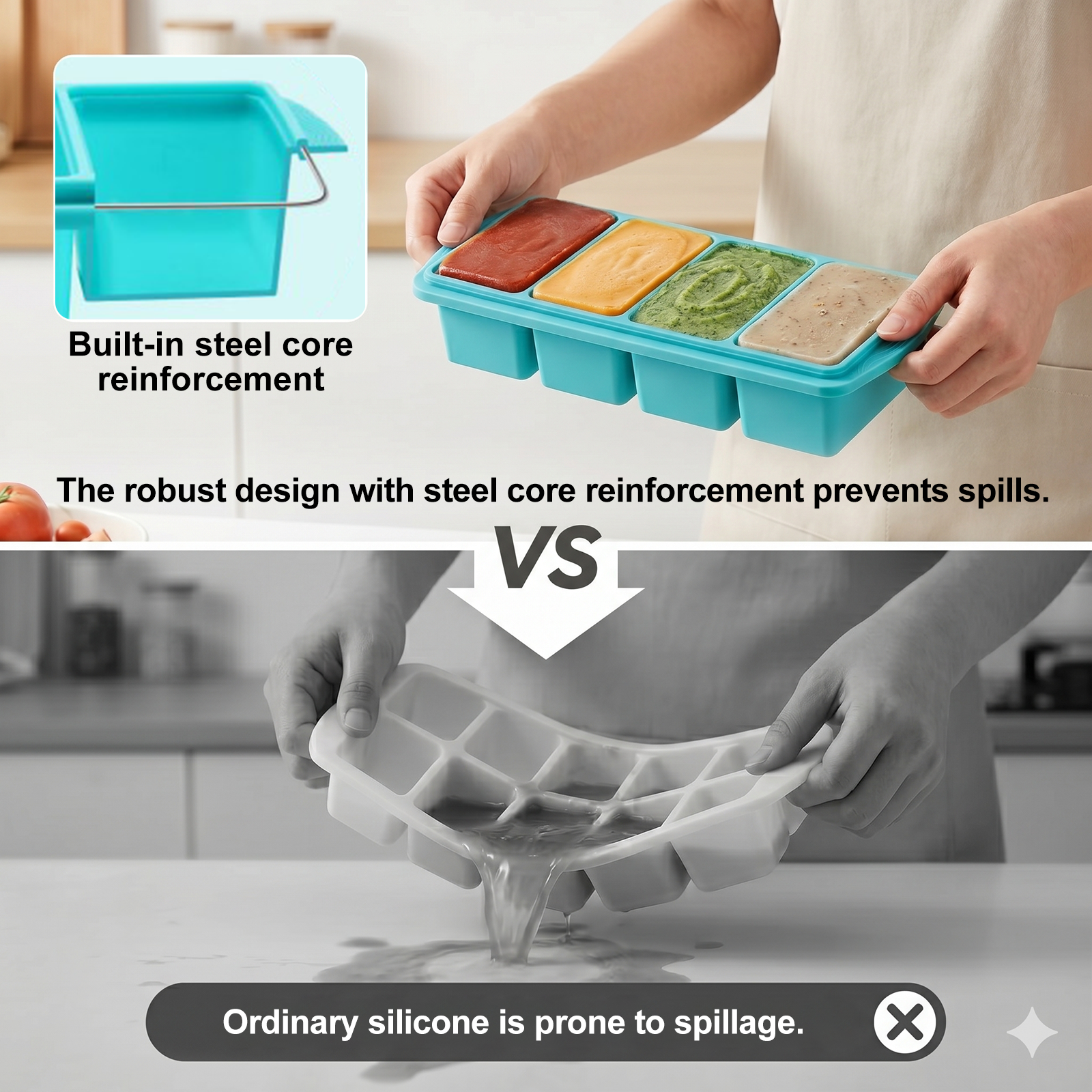 Silicone Soup Freezer Tray wit - Meal Prep Menu recensie en prijs