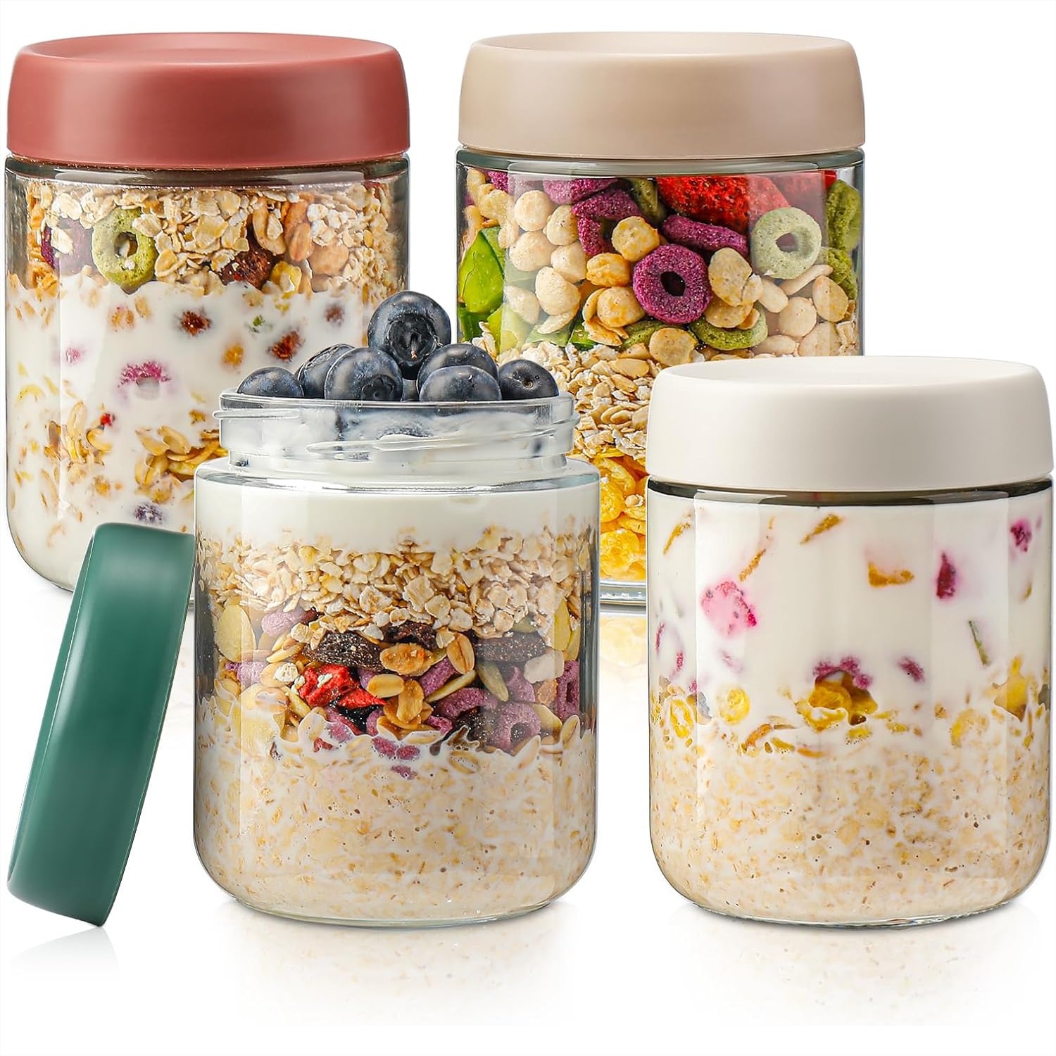 Glass Overnight Oats Container - Meal Prep Glass Containers With Lids recensie en prijs