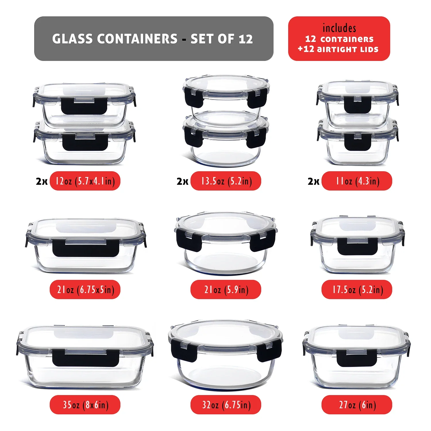 Glass Food Storage Containers  - Meal Prep Glass Containers With Lids recensie en prijs
