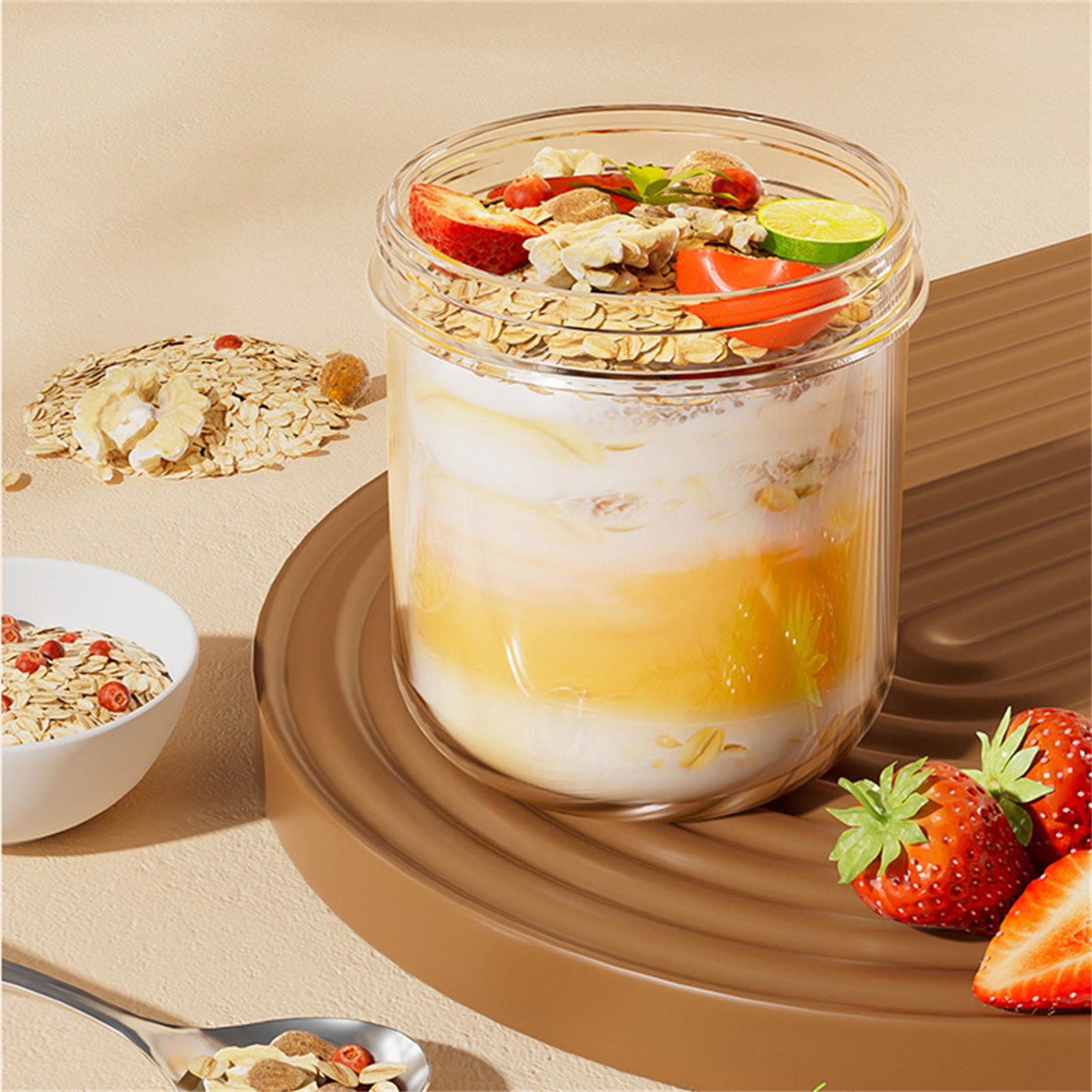 Breakfast Cup Portable Oatmeal - Meal Prep Oatmeal Jars recensie en prijs