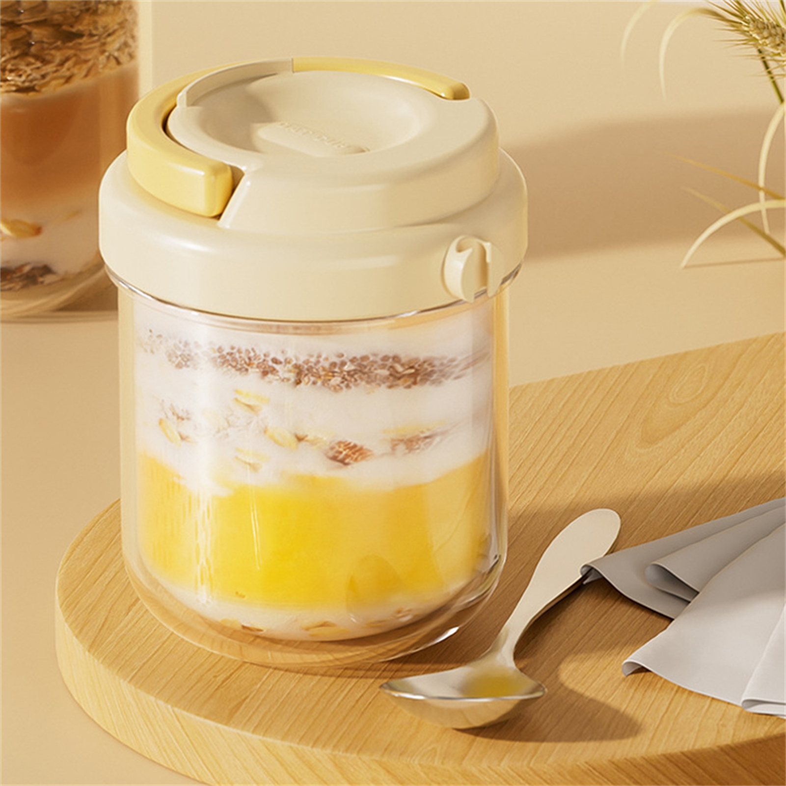 Breakfast Cup Portable Oatmeal - Meal Prep Oatmeal Jars recensie en prijs