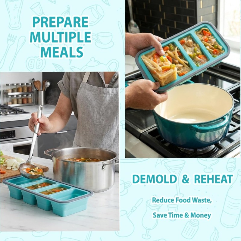 Foldable Silicone Freezer Tray - Meal Prep Menu recensie en prijs
