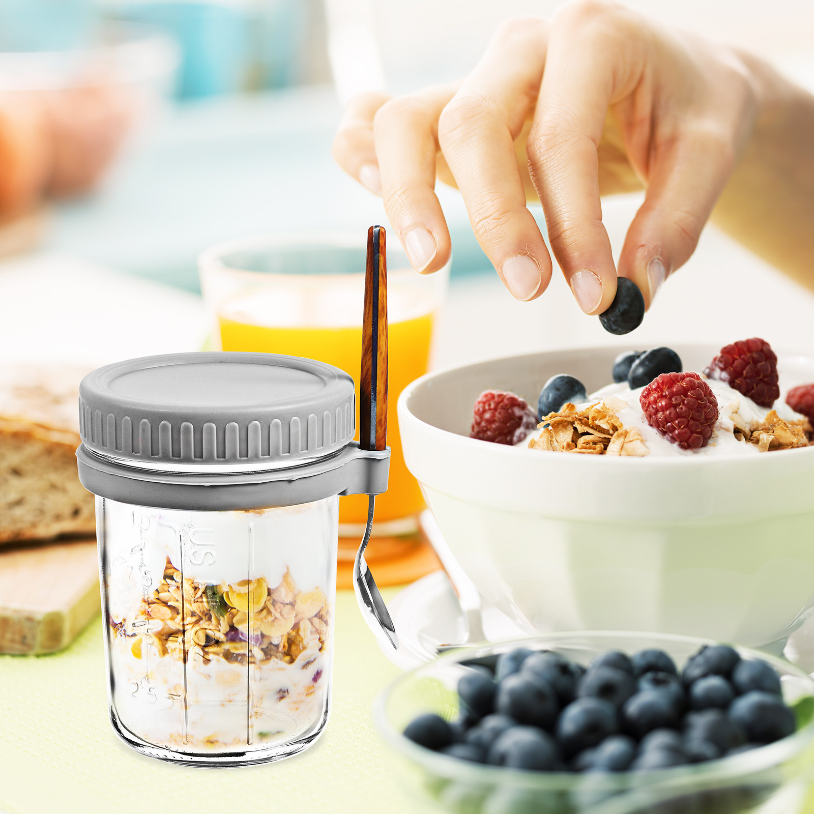 2Pcs Glass Overnight Oats Jars - Meal Prep Oatmeal Jars recensie en prijs
