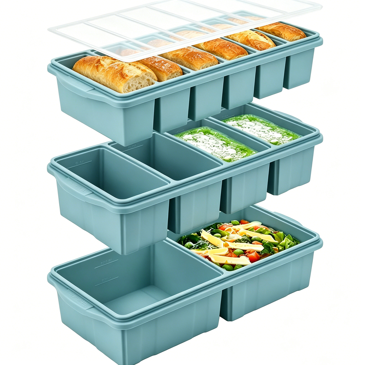Silicone Freezer Tray with Lid - Meal Prep Menu recensie en prijs