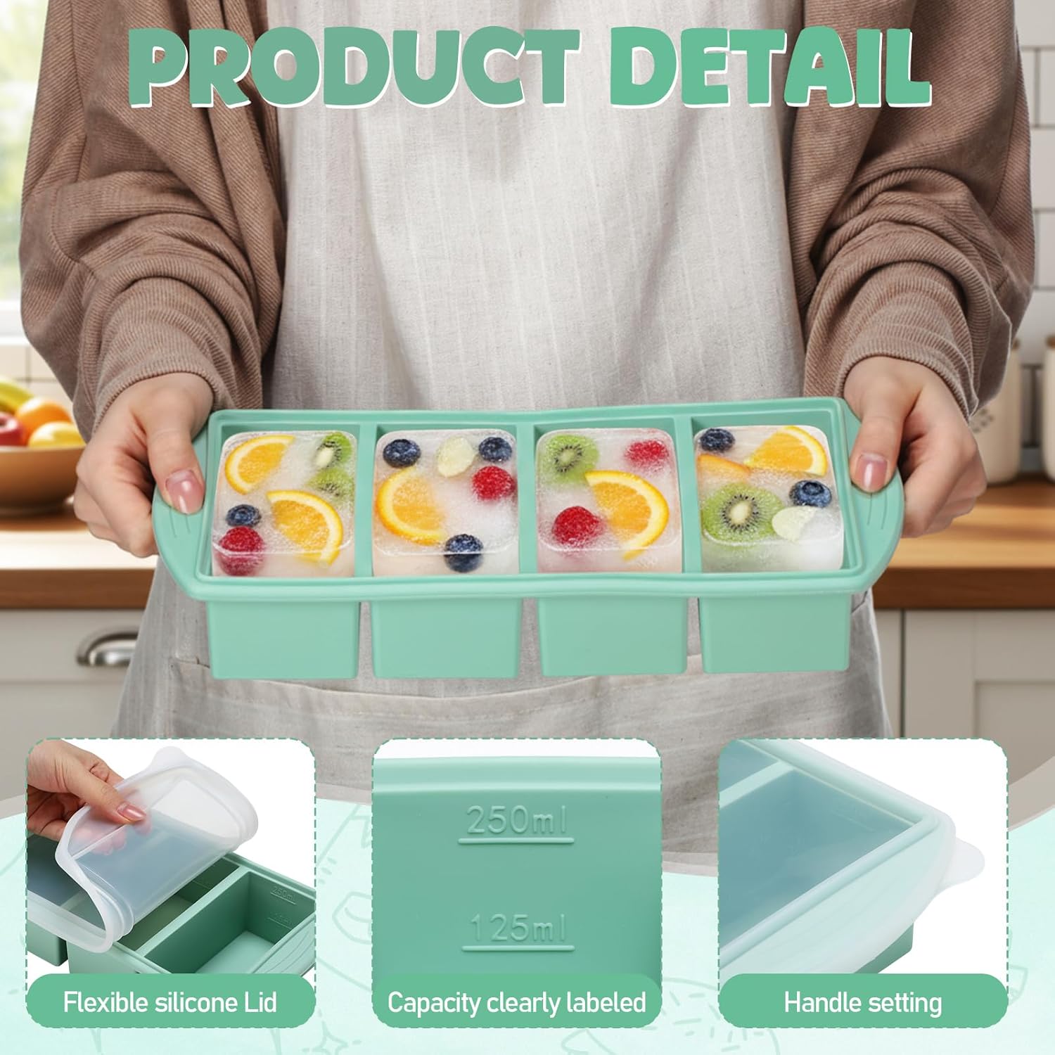 Silicone Freezer Tray with Lid - Meal Prep Menu recensie en prijs