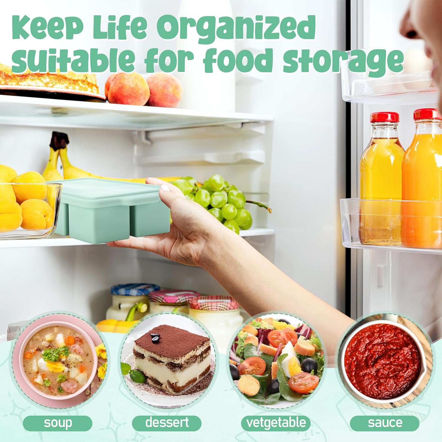 Silicone Freezer Tray with Lid - Meal Prep Menu recensie en prijs