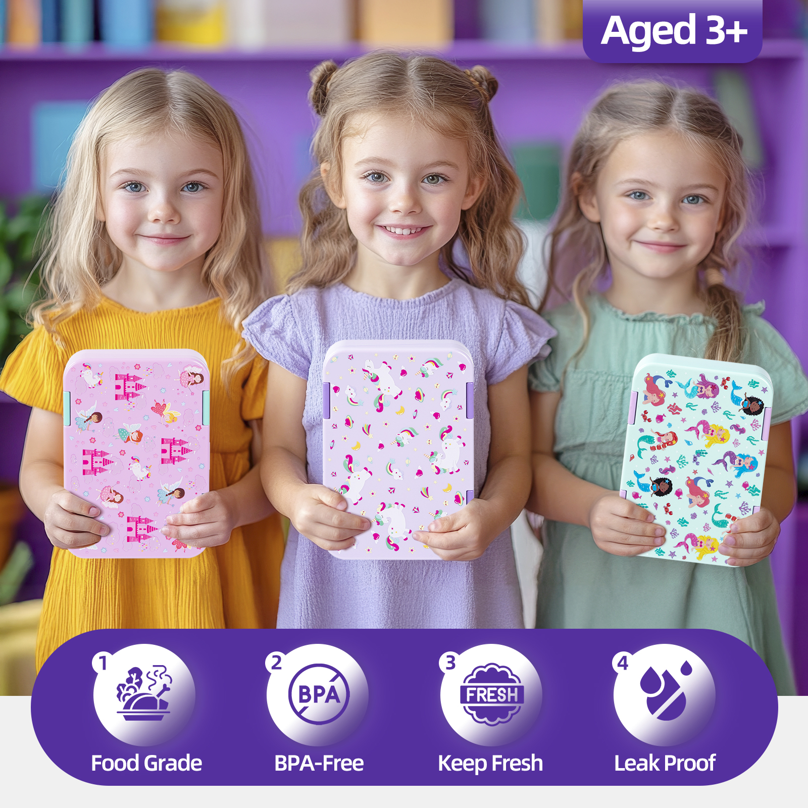40oz Cartoon Pattern Bento Lun - Meal Prep Lunch Boxes recensie en prijs