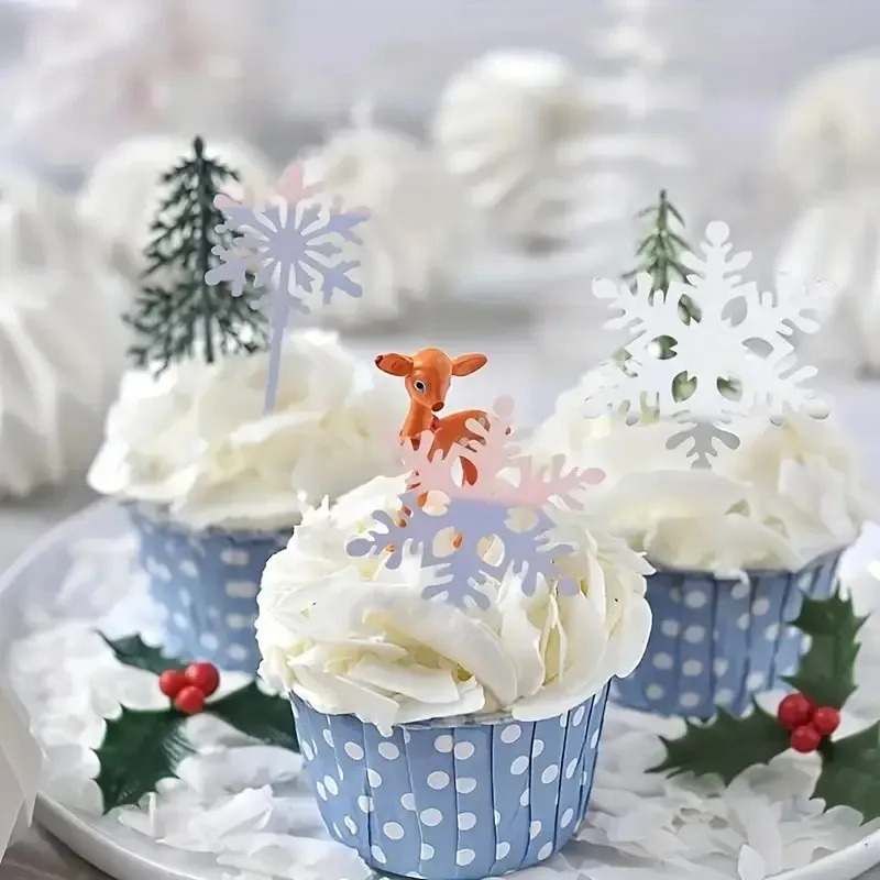 16pcs Snowflake Cupcake Topper - Meal Prep Frozen recensie en prijs