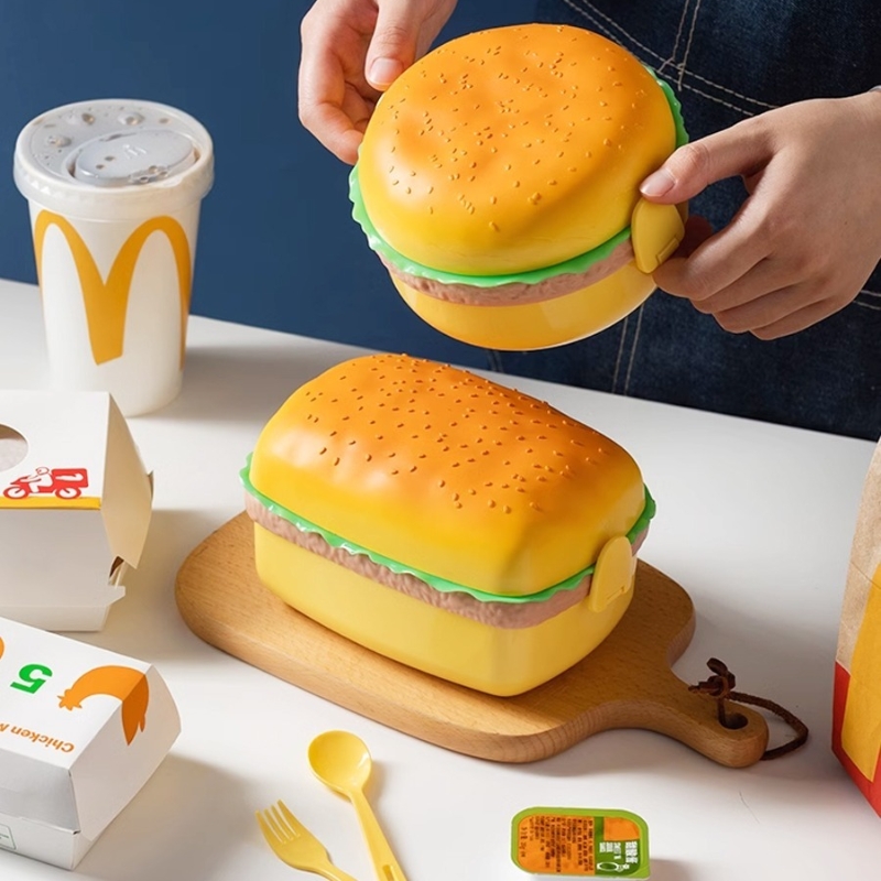 Hamburger Lunch Box Double Tie - Meal Prep Lunch Boxes recensie en prijs