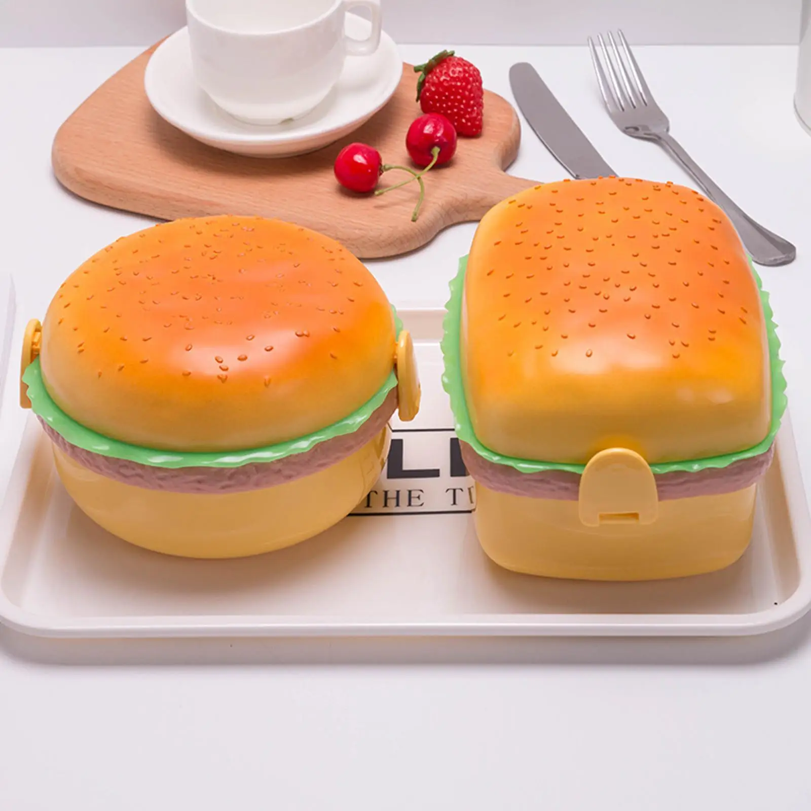 Hamburger Lunch Box Double Tie - Meal Prep Lunch Boxes recensie en prijs