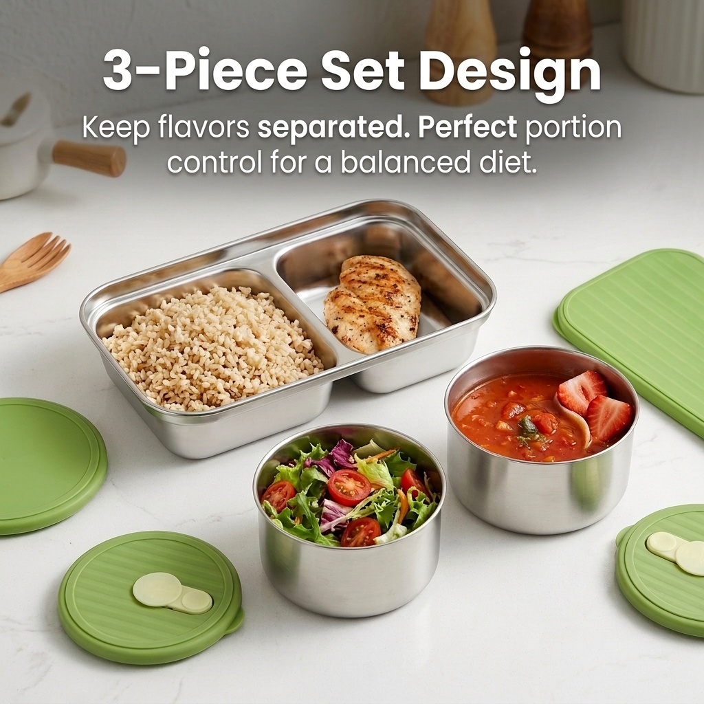 Microwave Safe 304 Stainless S - Meal Prep Lunch Boxes recensie en prijs