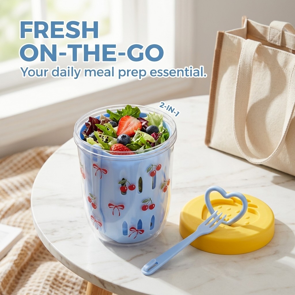 Plastic Salad Container with L - Meal Prep Lunch Boxes recensie en prijs