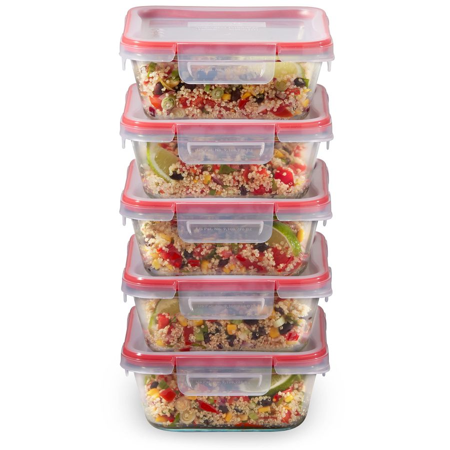 Freshlock 5Pack, 4 Cup Glass F - Meal Prep Glass Containers With Lids recensie en prijs